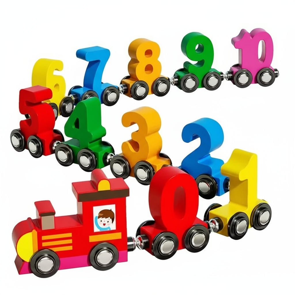 Fun Wooden Number Train Toy for Kids - Fesara
