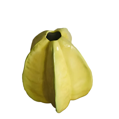 Unique Handmade Ceramic Floral Vase Starfruit Design