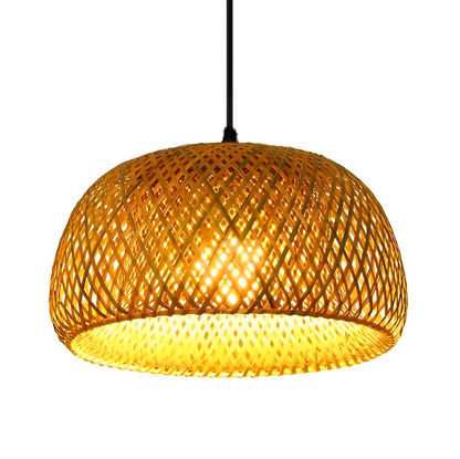 Natural Rattan Hanging Light Fixture
