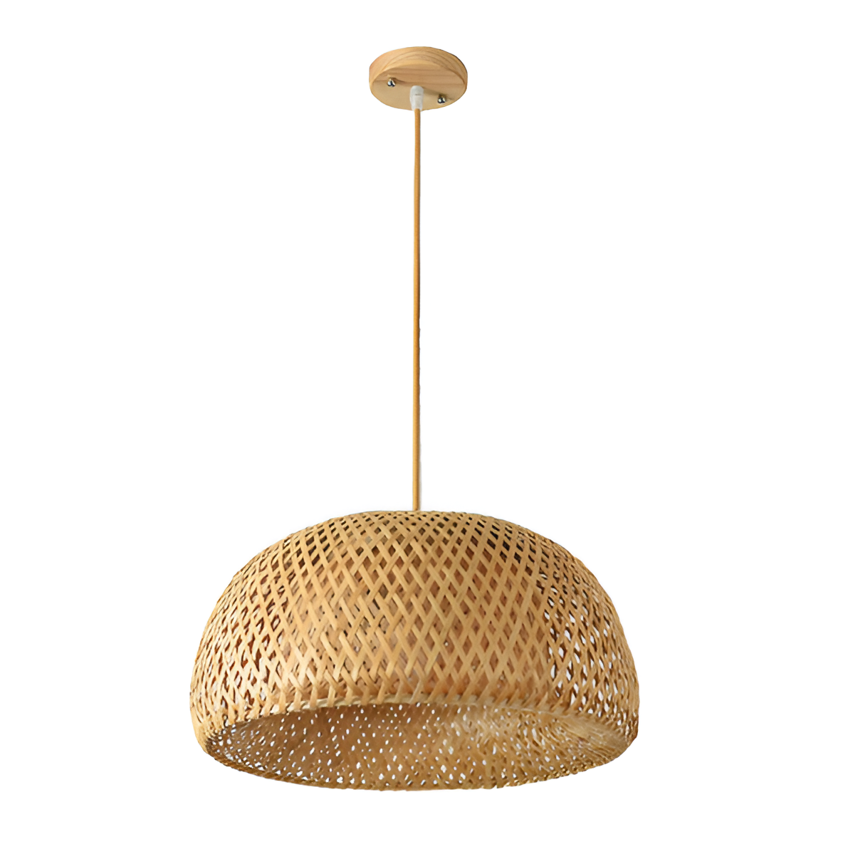 Natural Rattan Hanging Light Fixture