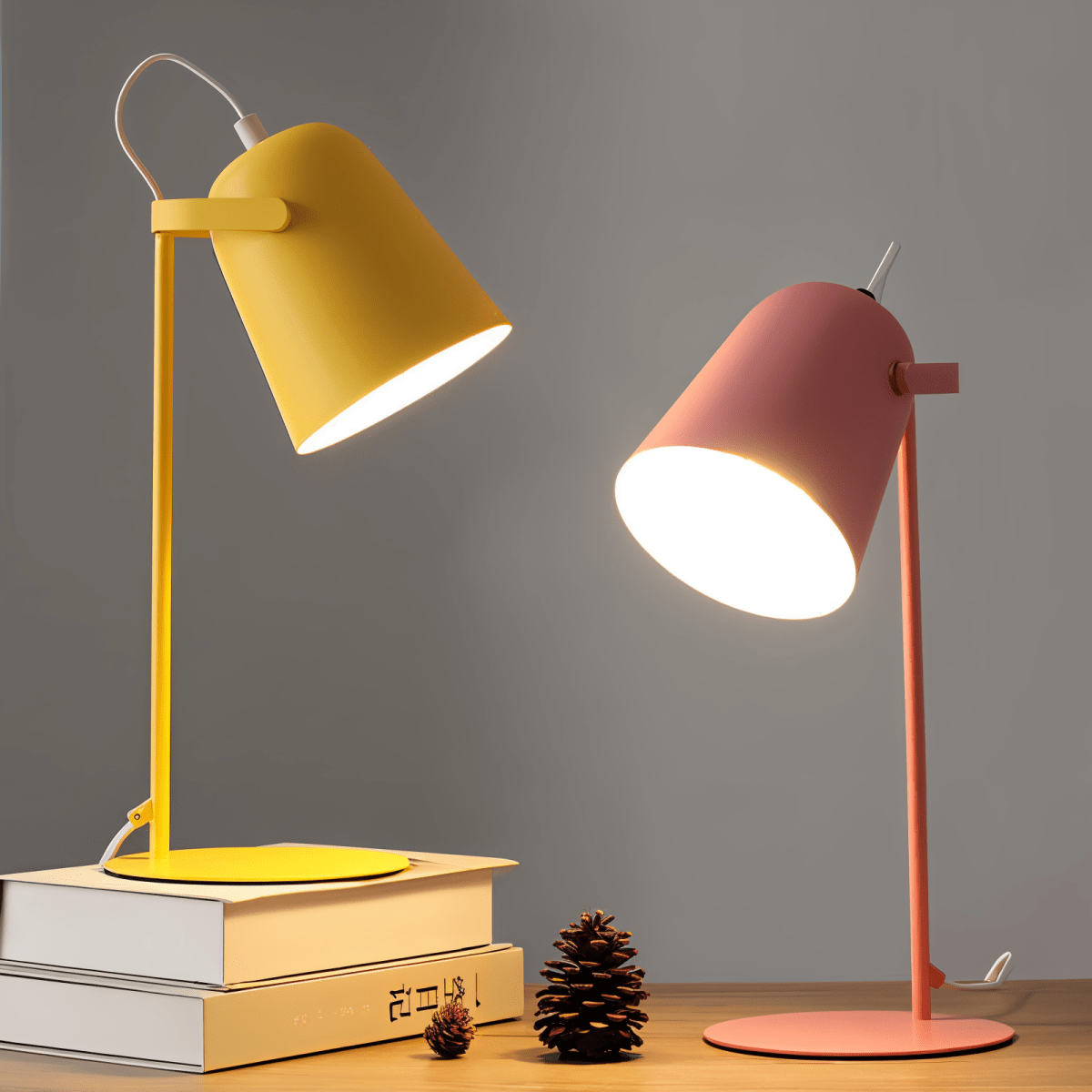Soft Pink Table Lamp Modern Scandinavian Style