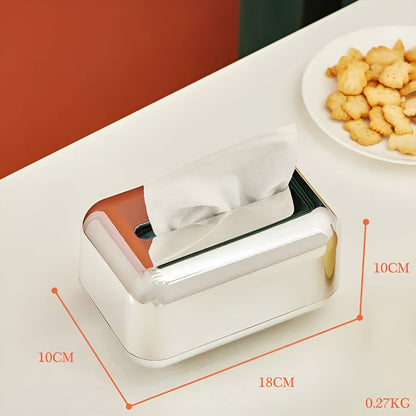 Premium Gold Tissue Box Cover