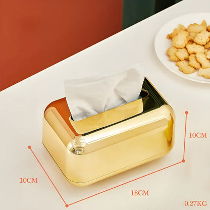 Premium Gold Tissue Box Cover