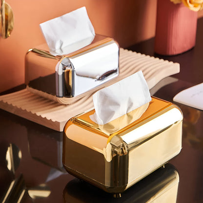 Premium Gold Tissue Box Cover
