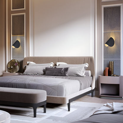 Flexible Metal Wall Light with Curved Shade