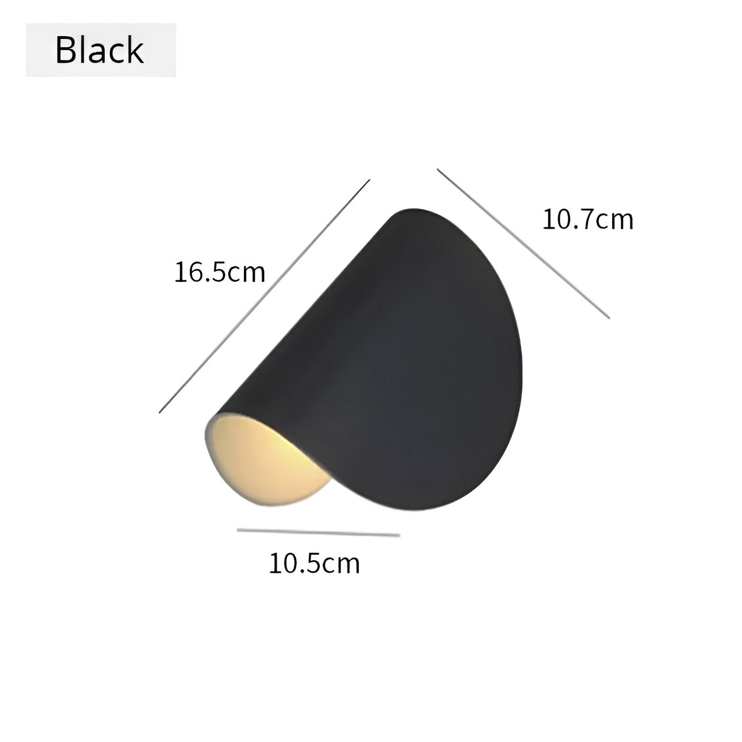 Flexible Metal Wall Light with Curved Shade