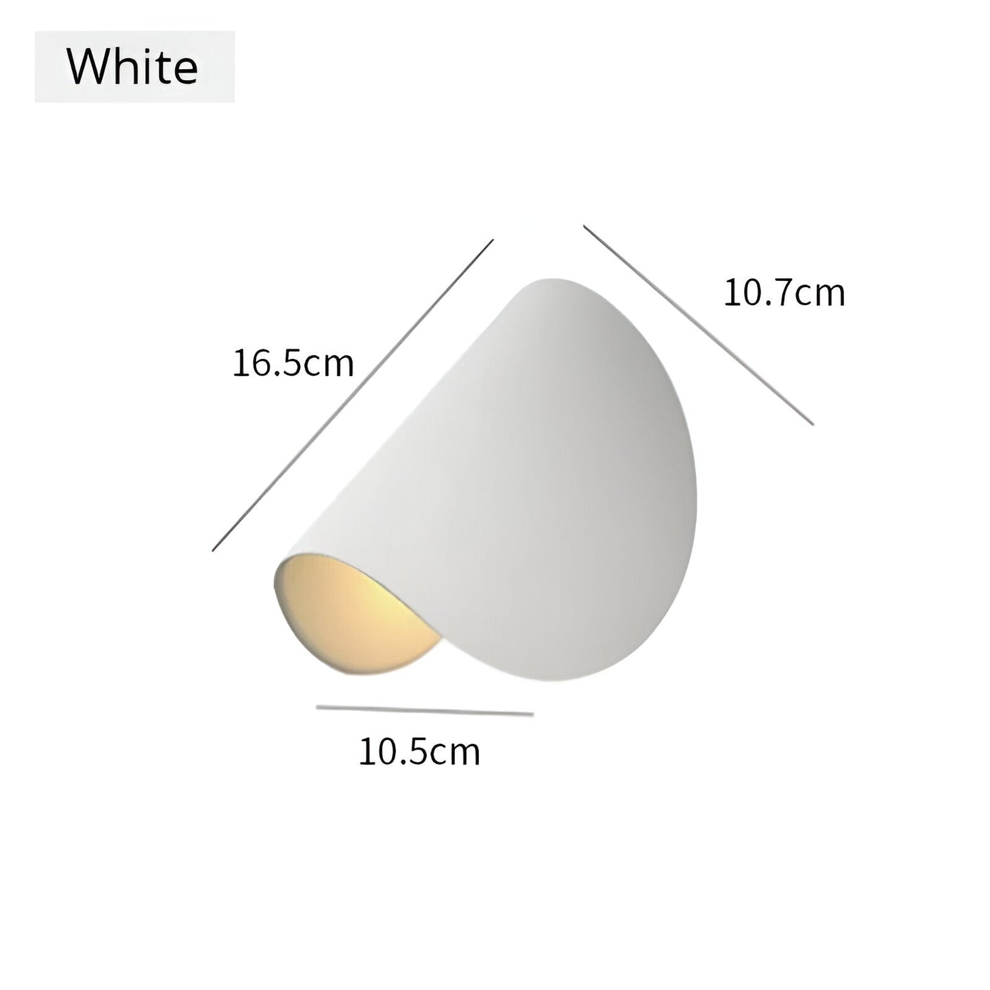 Flexible Metal Wall Light with Curved Shade