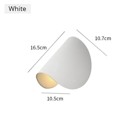 Flexible Metal Wall Light with Curved Shade