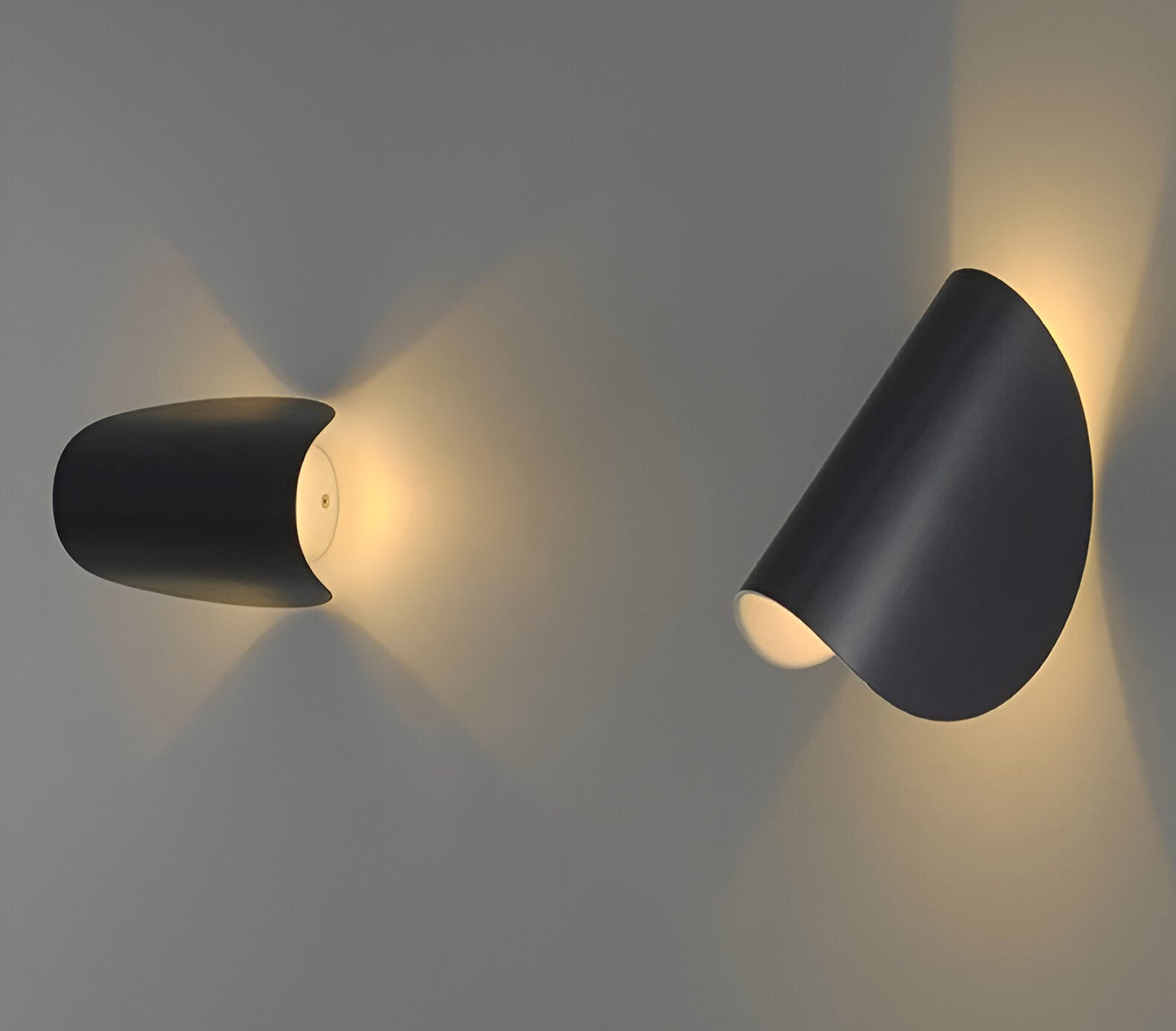 Flexible Metal Wall Light with Curved Shade