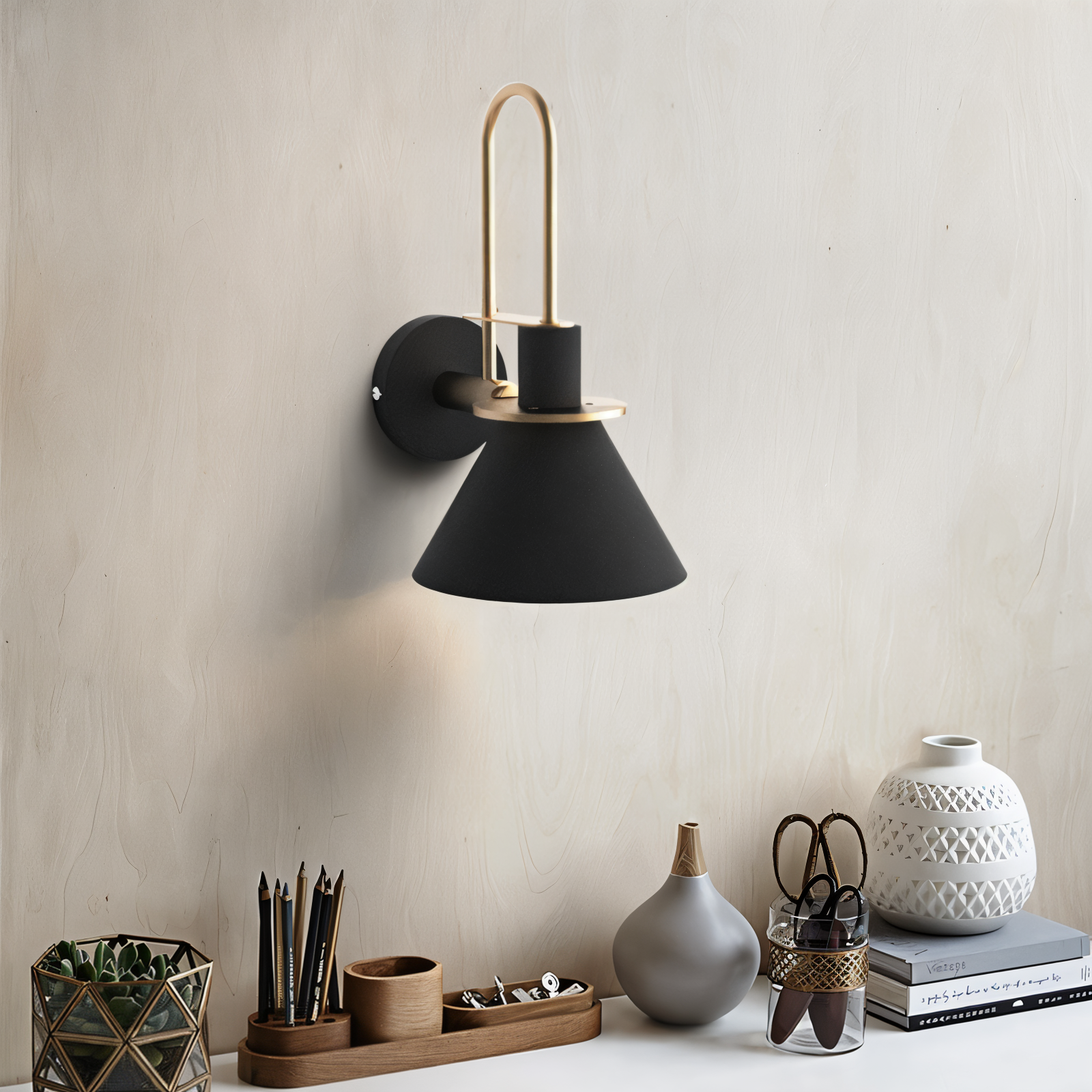 Modern LED Wall Light with Unique Trumpet Shape - Fesara