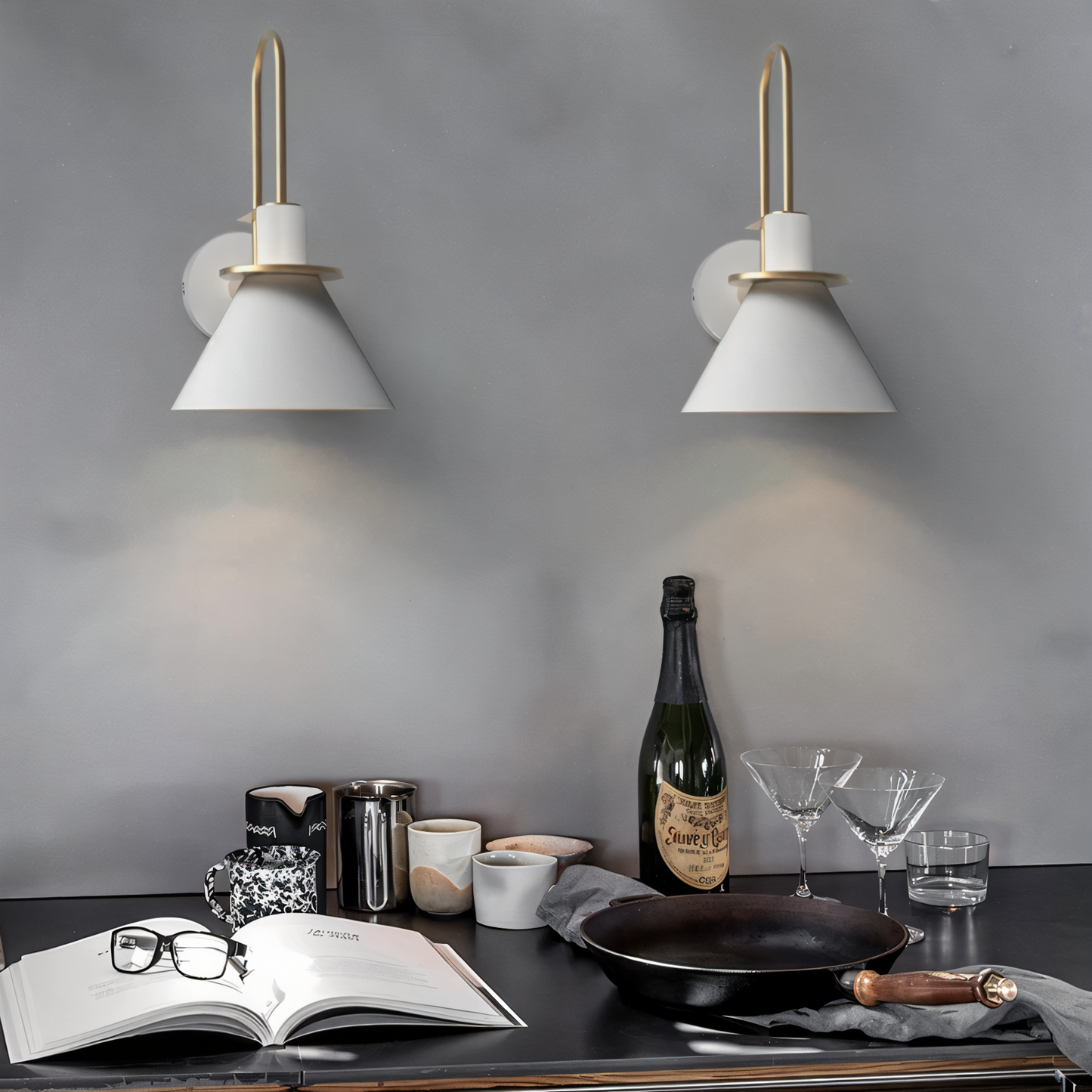 Modern LED Wall Light with Unique Trumpet Shape