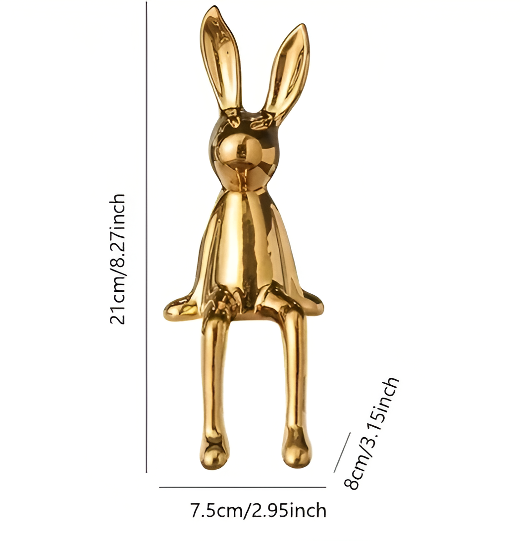 Cute Ceramic Easter Bunny Figurine