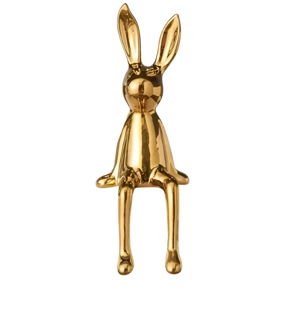 Cute Ceramic Easter Bunny Figurine