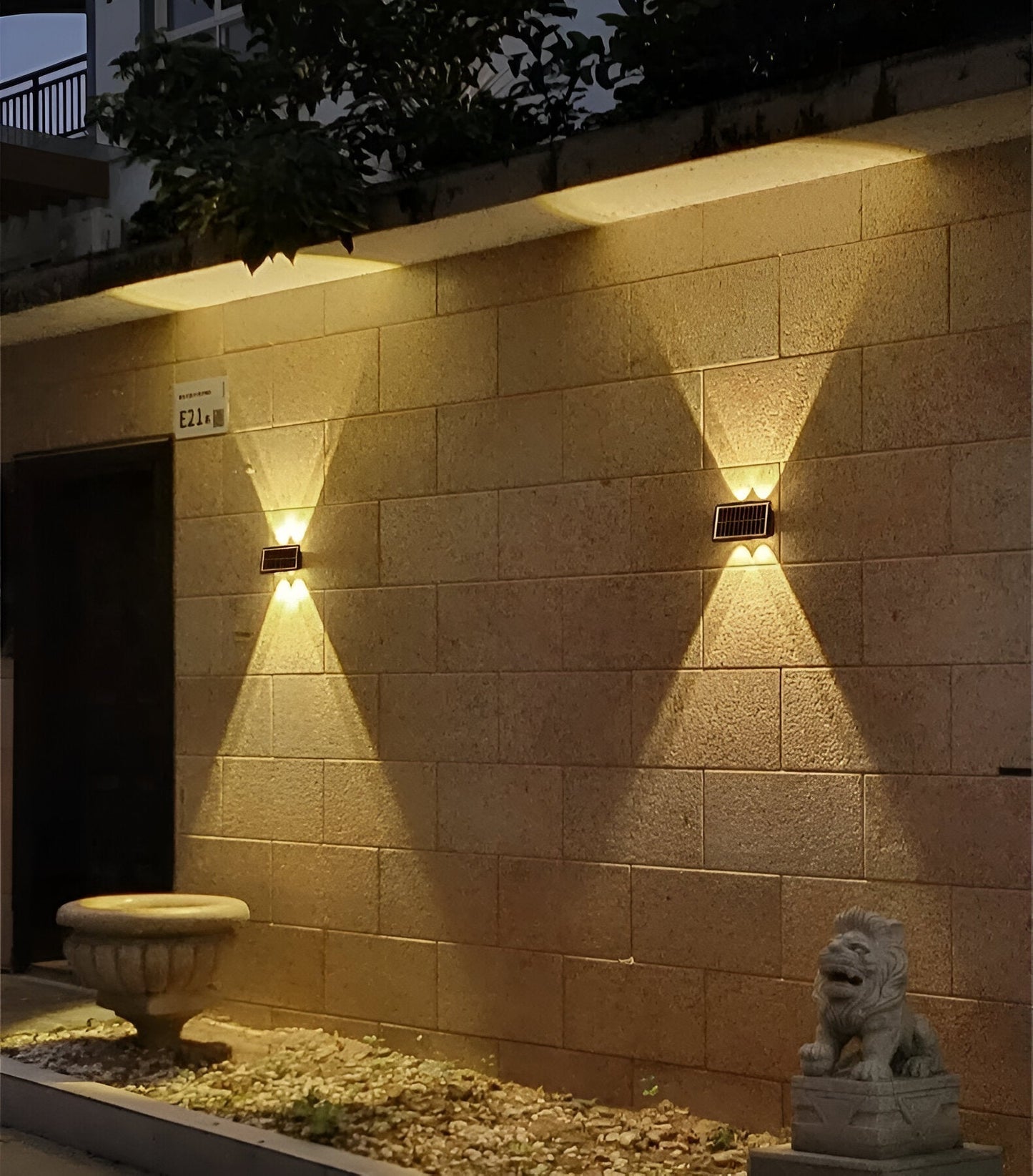 Outdoor Waterproof Solar Powered Wall Lamp