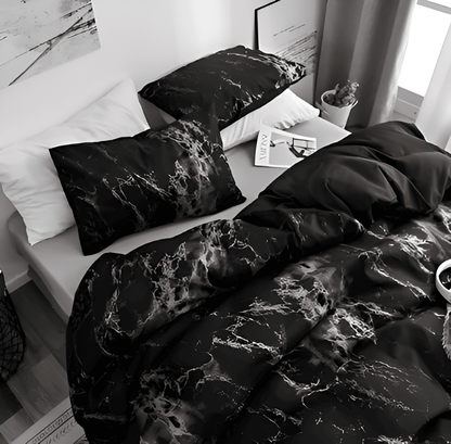 Elegant Marble Pattern 3-Piece Bedding Set - Fesara