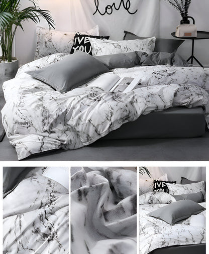 Elegant Marble Pattern 3-Piece Bedding Set