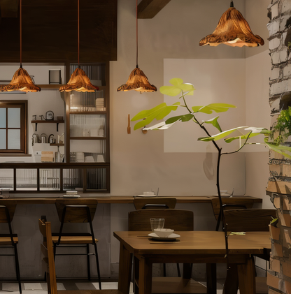 Unique Resin Pendant Light with Natural Stone Look