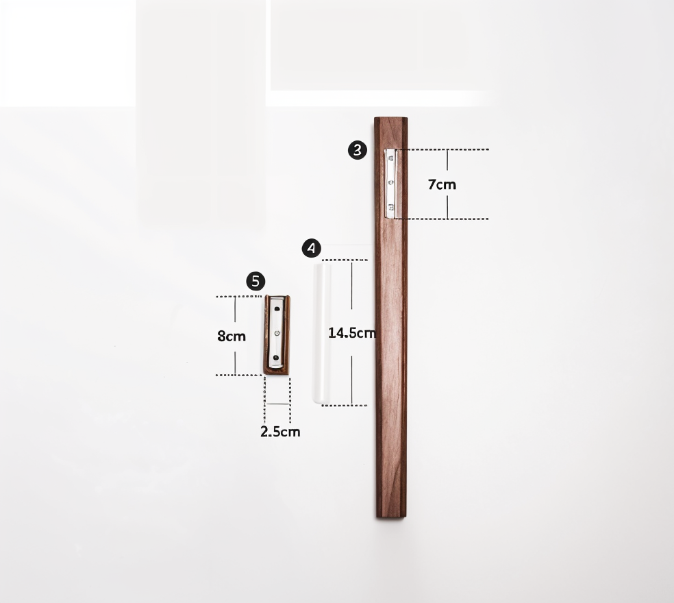 Natural Wood Wall Vase for Flower Decorating