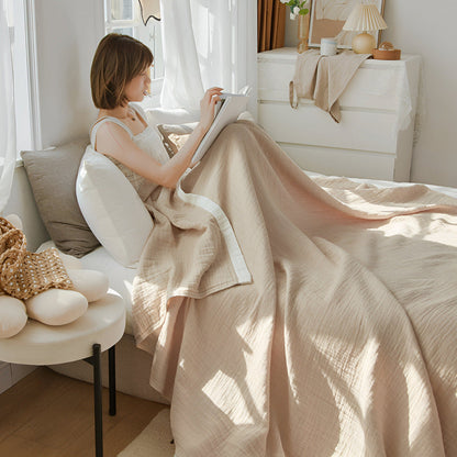 Lightweight Summer Throw Blanket Soft Cotton - Fesara