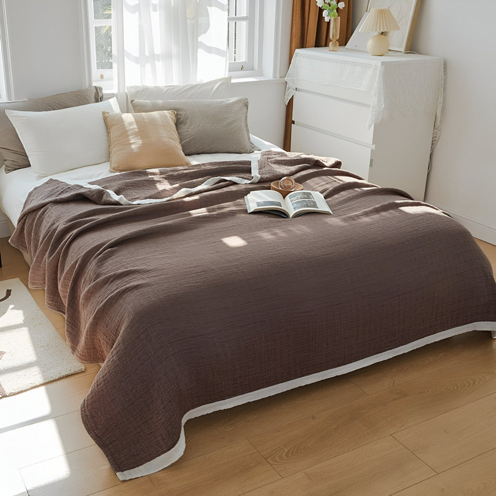 Lightweight Summer Throw Blanket Soft Cotton