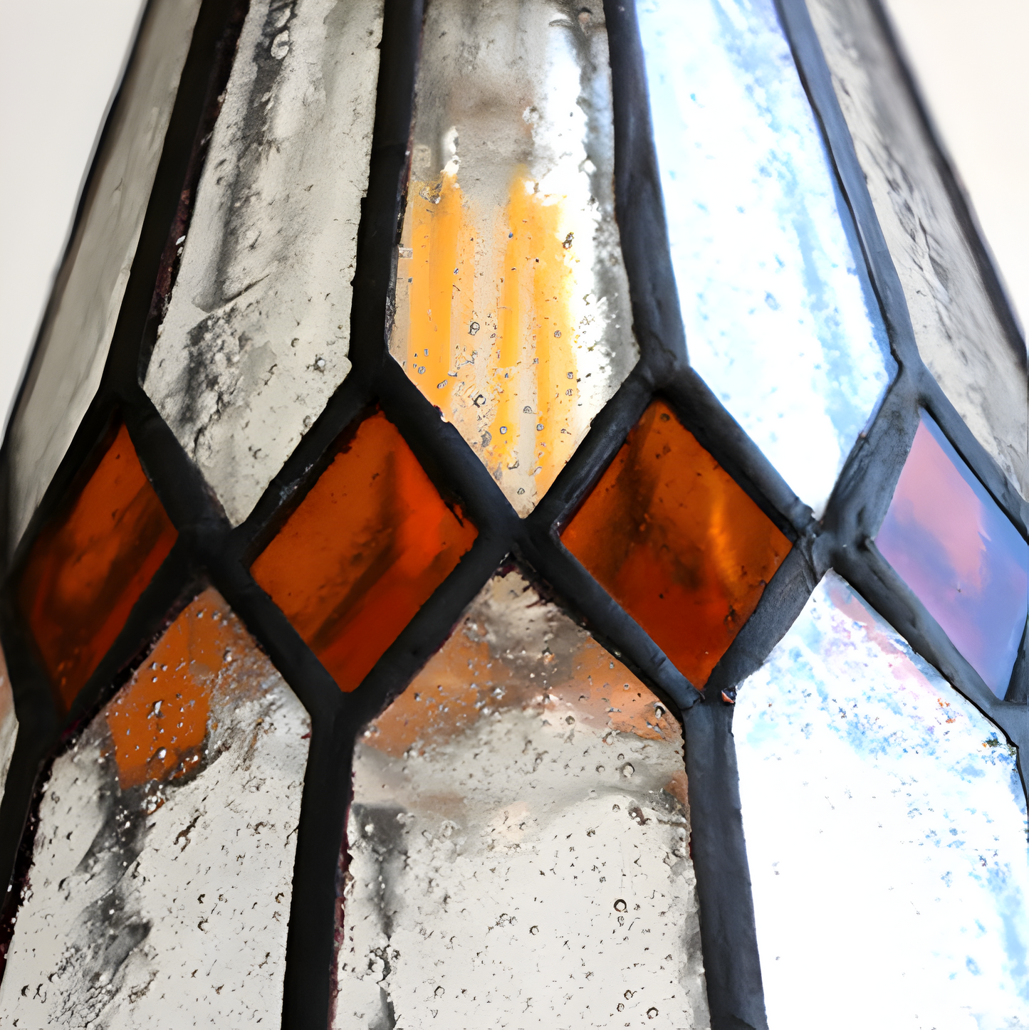 Vintage Metal Glass Pendant Lighting Fixture