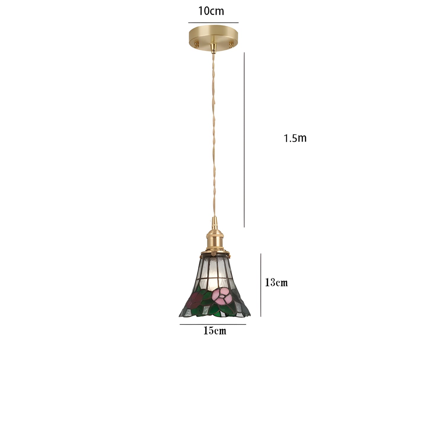 Vintage Metal Glass Pendant Lighting Fixture