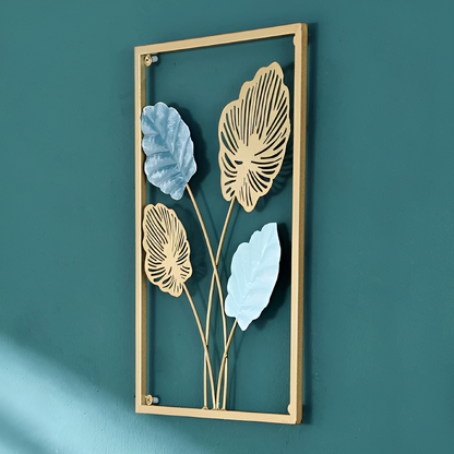 Green Metal Leaf Decor Wall Art