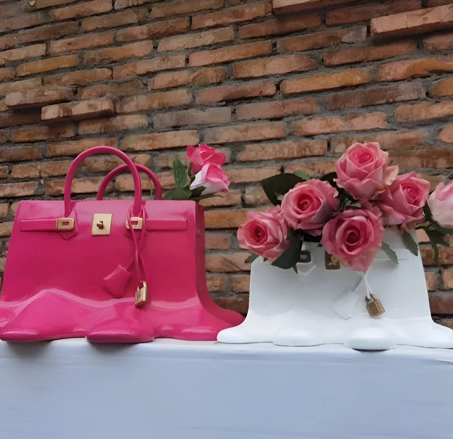 Fashionable Purse Shaped Resin Vase
