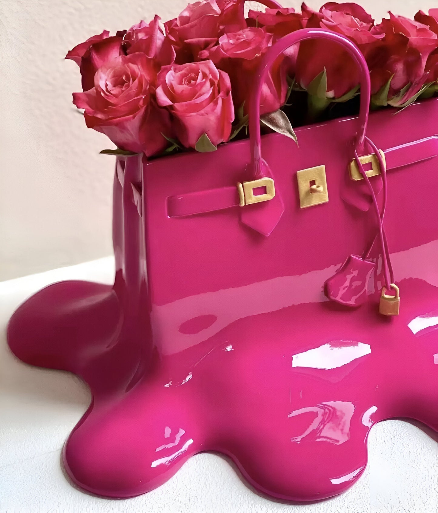 Fashionable Purse Shaped Resin Vase
