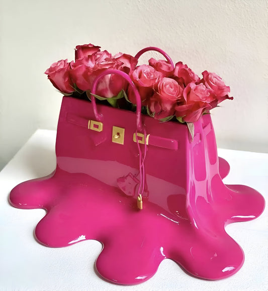 Fashionable Purse Shaped Resin Vase - Fesara
