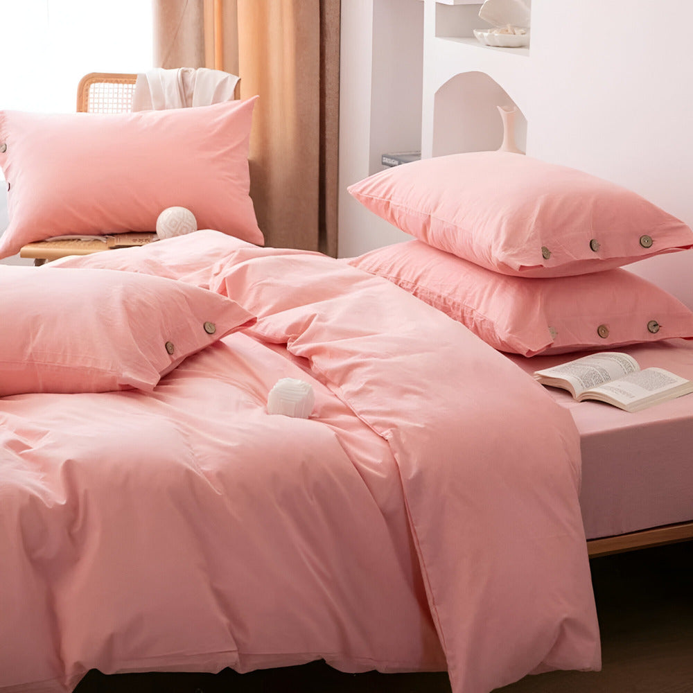 Soft Cotton Sheet Set with 2 Pillow Covers - Fesara
