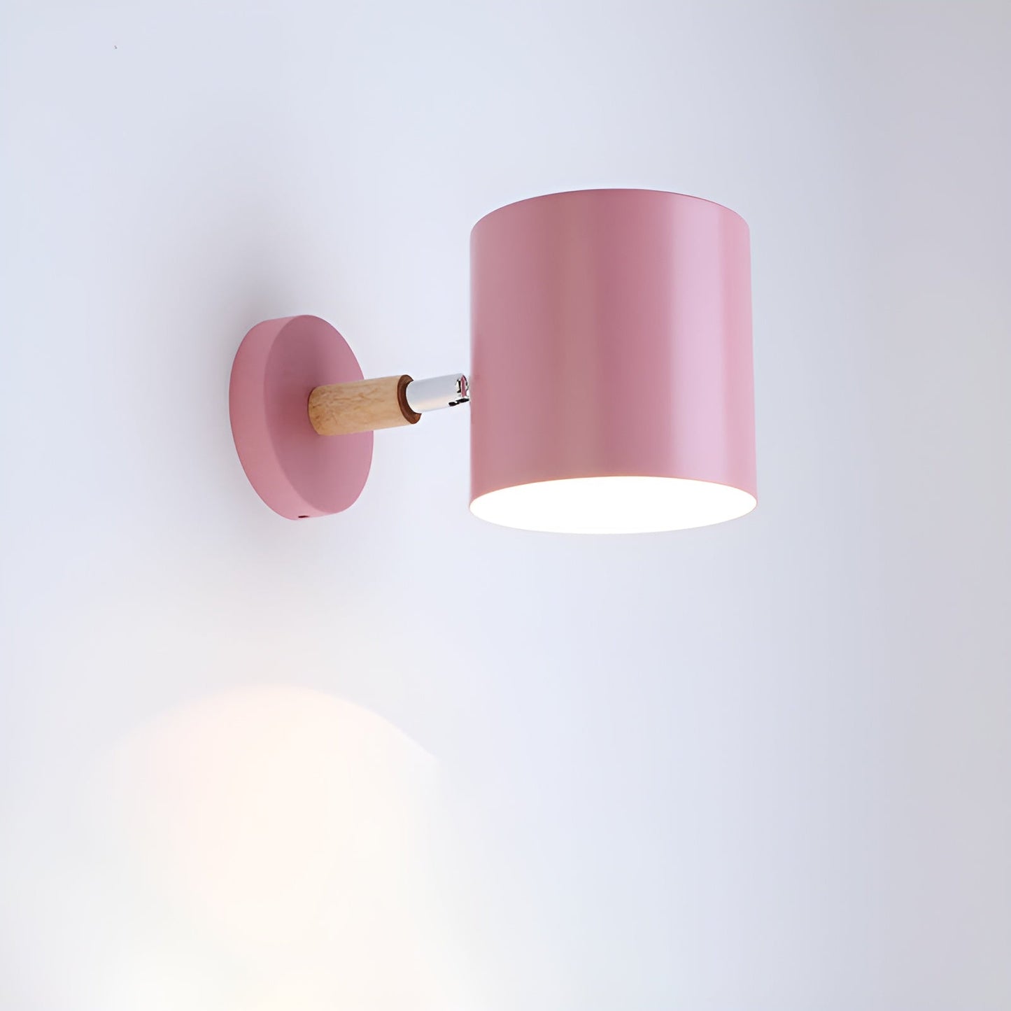 Soft Pink Scandinavian Wall Light - Fesara