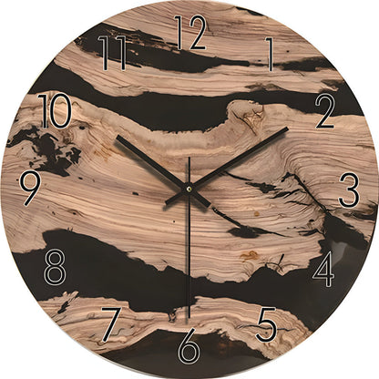 Natural Wood Simple Wall Clock
