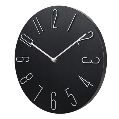 Quiet Slim Wall Clock with Modern Quartz Movement - Fesara