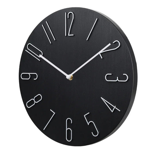 Quiet Slim Wall Clock with Modern Quartz Movement - Fesara