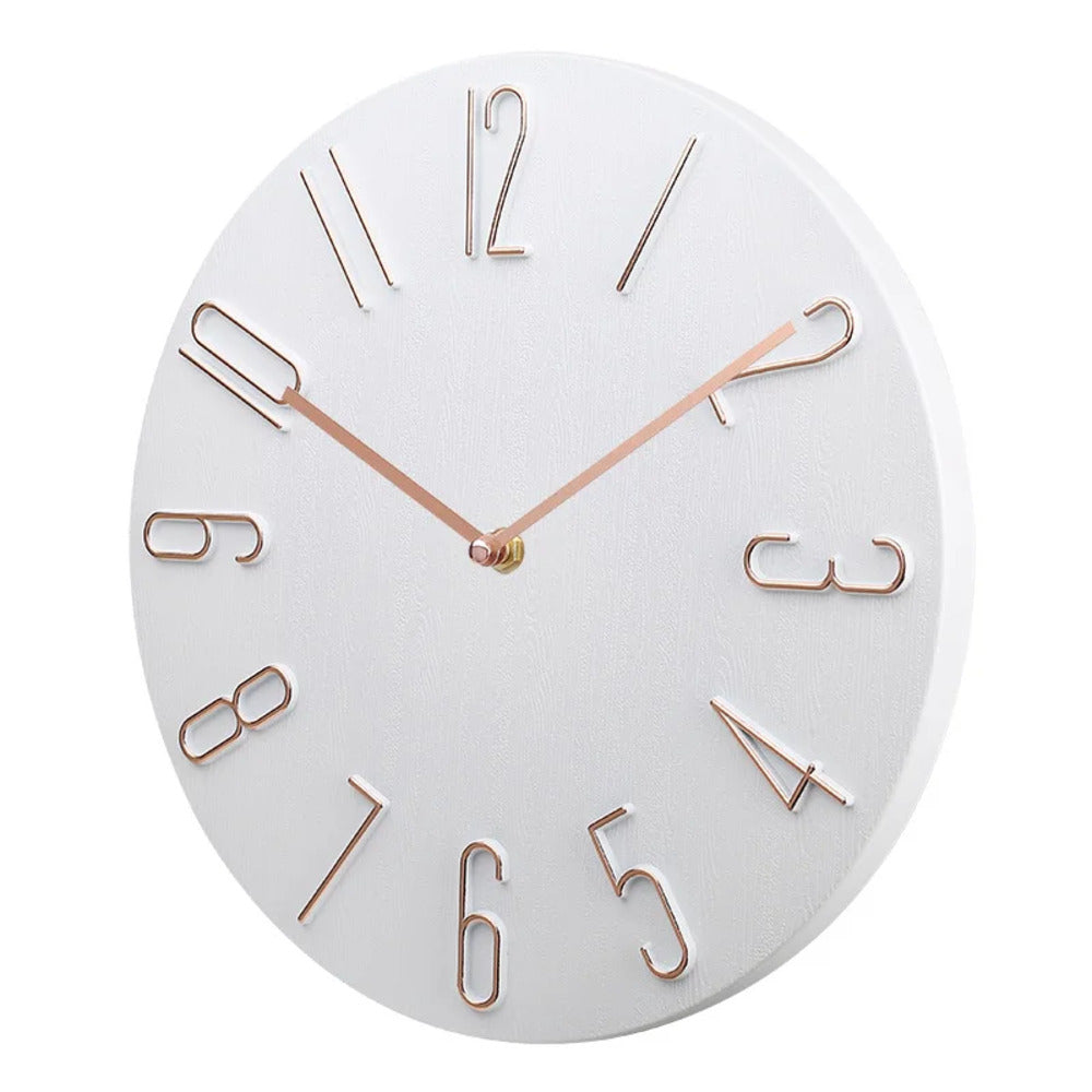 Quiet Slim Wall Clock with Modern Quartz Movement