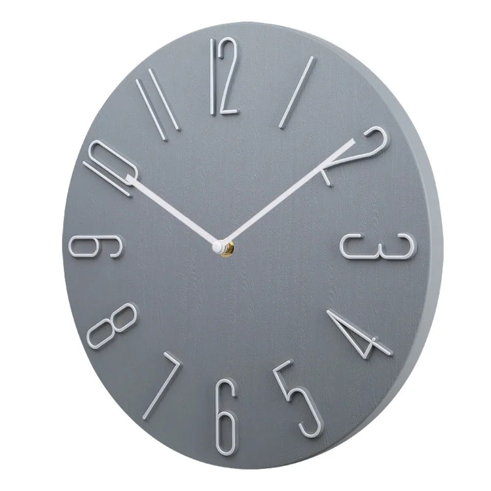 Quiet Slim Wall Clock with Modern Quartz Movement
