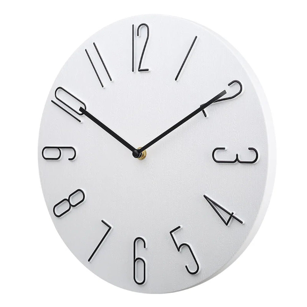 Quiet Slim Wall Clock with Modern Quartz Movement