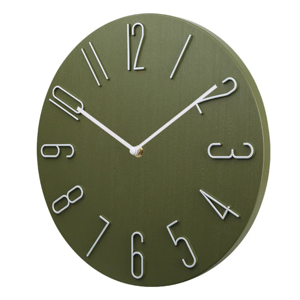 Quiet Slim Wall Clock with Modern Quartz Movement