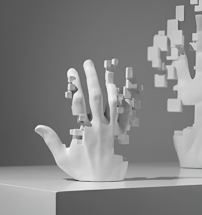 Colorful Resin Art Hand Sculpture Decor