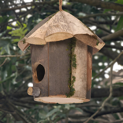Natural Cedar Hanging Bird Feeder House