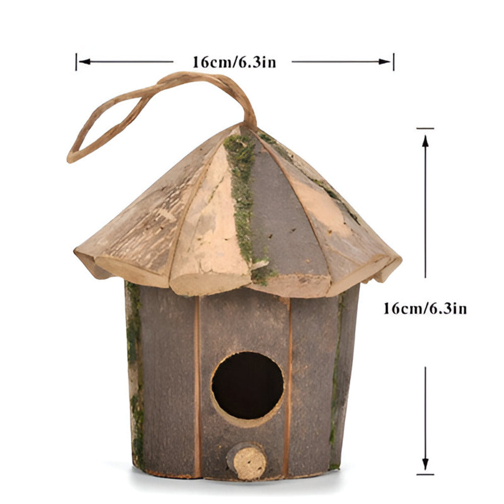 Natural Cedar Hanging Bird Feeder House