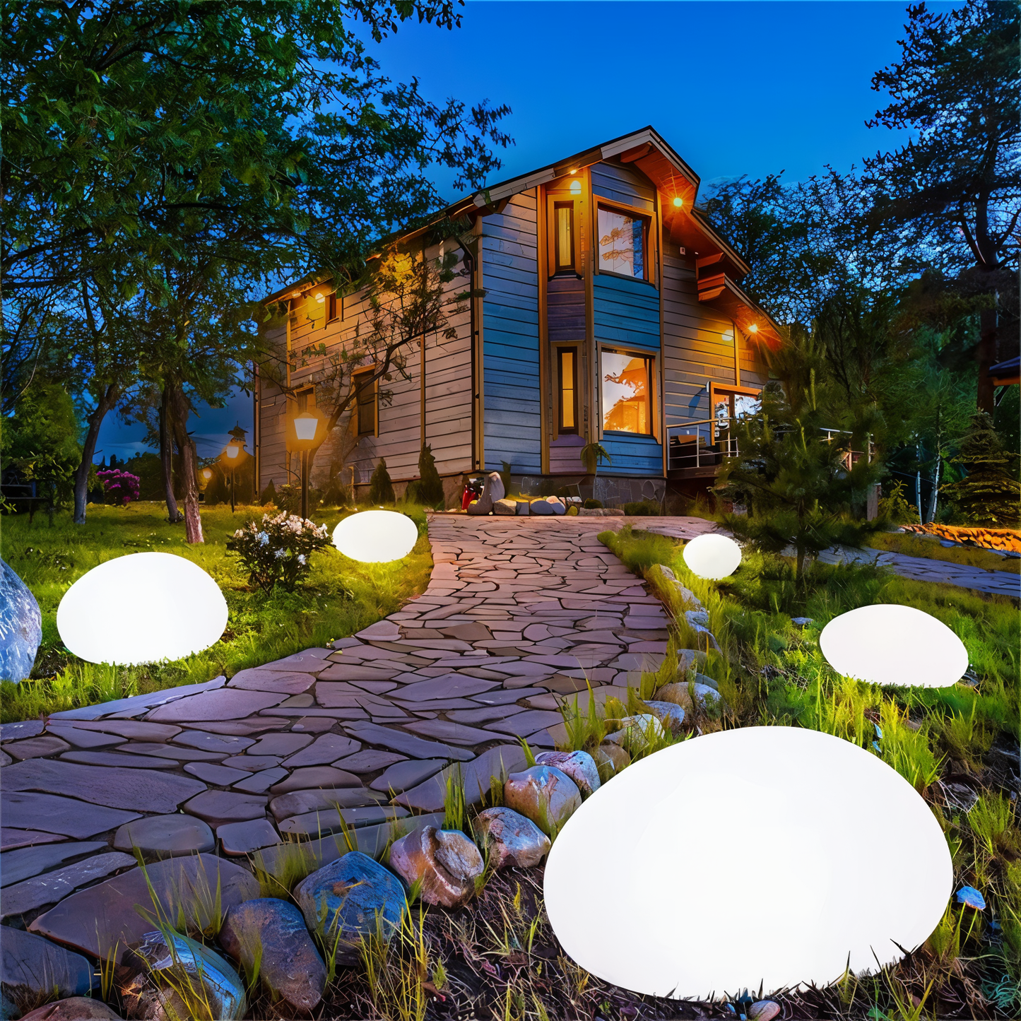 Solar Powered Outdoor Garden Lights with Remote