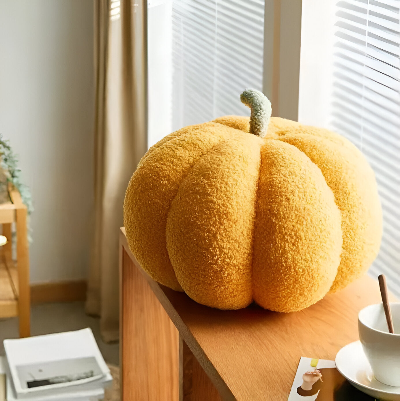 Comforting Velvet Pumpkin Pillow