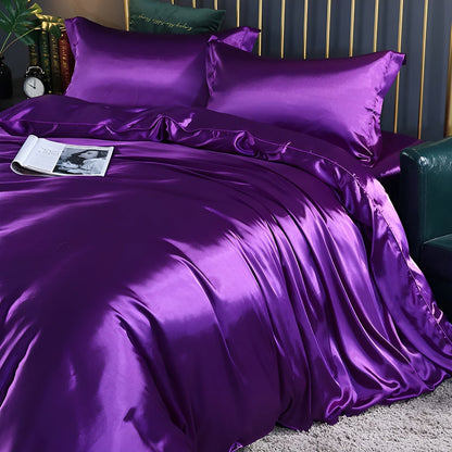 Fesara | Premium Silk Duvet Cover Ultra Soft Easy Care