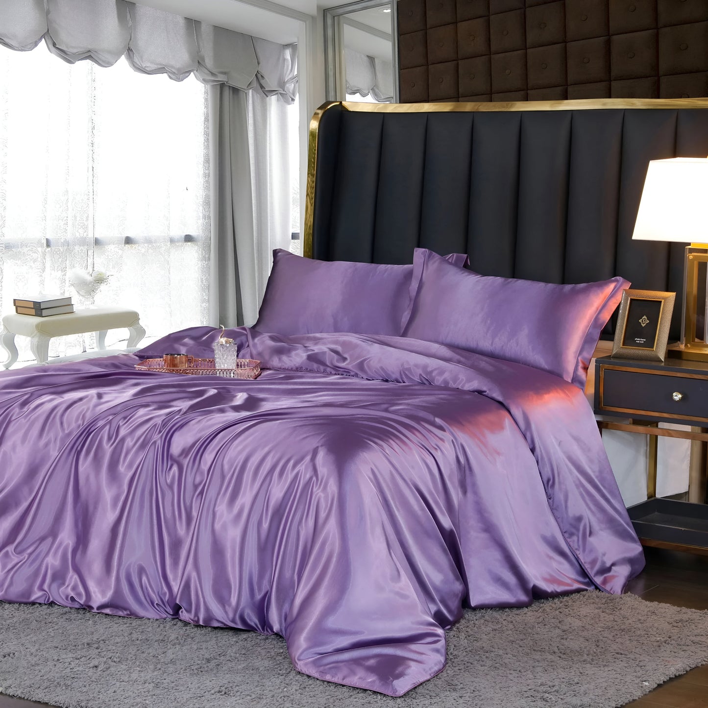 Fesara | Premium Silk Duvet Cover Ultra Soft Easy Care