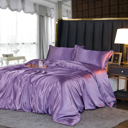 Fesara | Premium Silk Duvet Cover Ultra Soft Easy Care