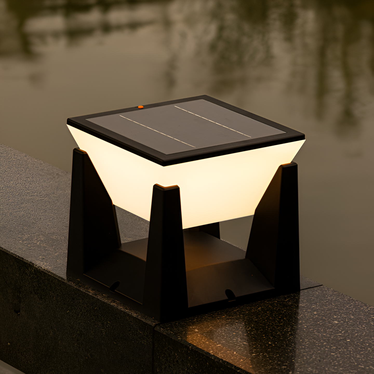 Outdoor Black Solar Garden Light