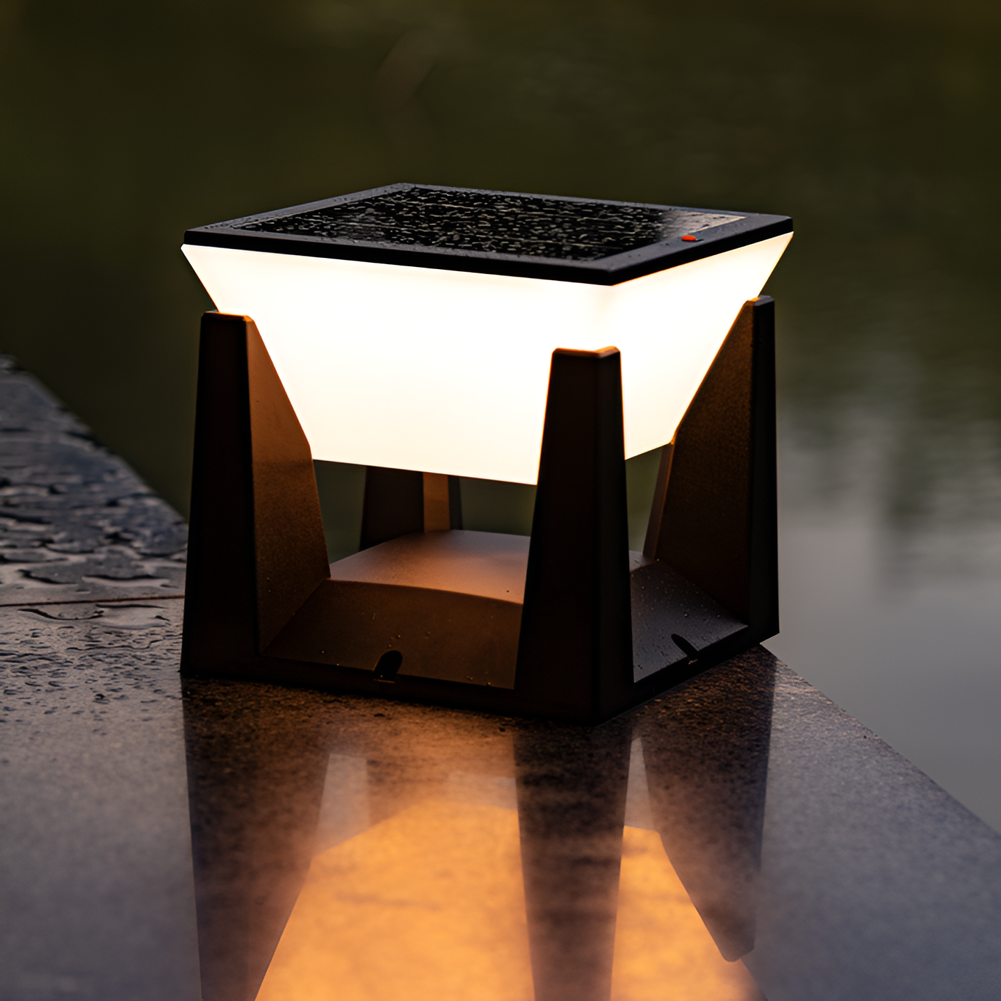 Outdoor Black Solar Garden Light