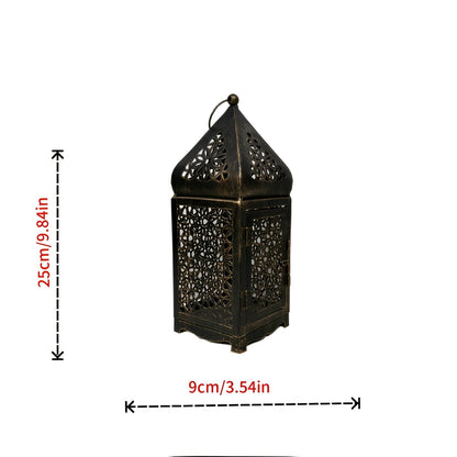Ornate Metal Candle Holder with Floral Design
